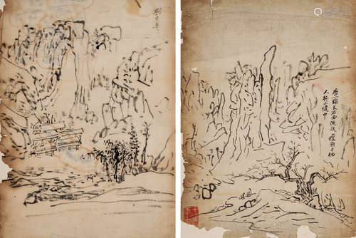 黄宾虹（1865～1955） 山水稿