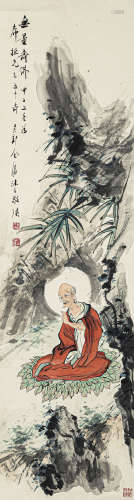 金 榕（1885-1928） 无量寿佛 纸本设色 立轴