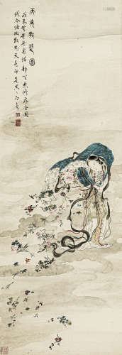 吴芝瑛（1867-1933） 天女散花图 纸本设色 立轴