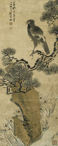 顾宝珊（1845-1894） 花鸟 纸本设色 立轴