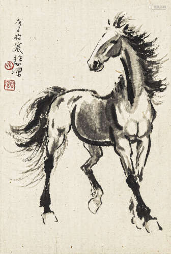 徐悲鸿（1895-1953） 马 纸本水墨 镜心