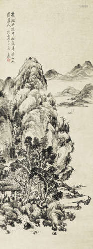 王 撰（1623-1709）  山水 纸本水墨 立轴