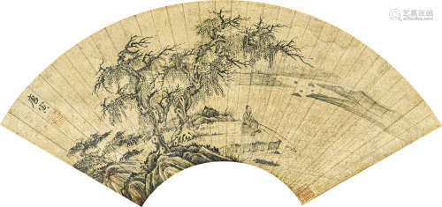 唐 寅（1470-1524） 山水 纸本水墨 立轴
