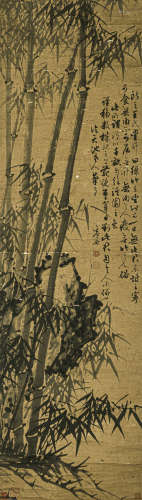 王虚舟（1668-1743） 竹石图 纸本水墨 立轴