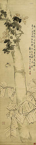 刘锡龄（1848-1923） 花卉 绢本设色 立轴