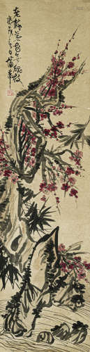 蒲 华（1832-1911） 花鸟 纸本设色 立轴