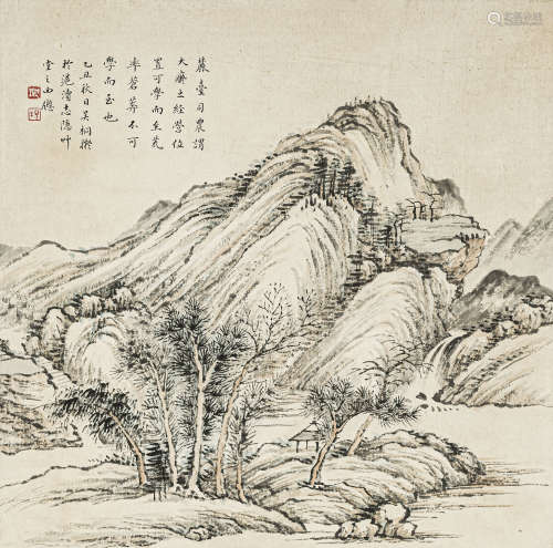 吴琴木（1894-1953） 古木平远 纸本水墨 镜心