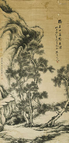 宋伯鲁（1854-1932） 山水 纸本水墨 立轴