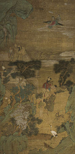 仇 英（约1497-1552） 群仙祝寿 绢本设色 立轴