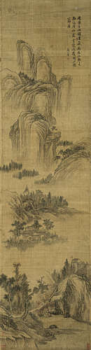 高 简（1634-1707） 山水 绢本设色 立轴