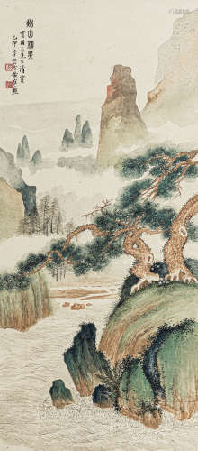 李研山（1898-1961） 秋山积翠 纸本设色 立轴