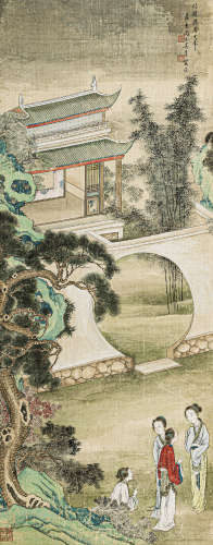 吴青霞（1910-2008） 仕女 绢本设色 立轴