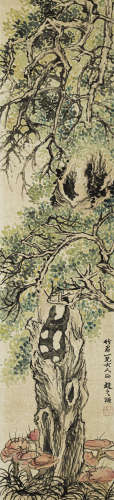 赵之谦（1829-1884） 长寿 纸本设色 立轴