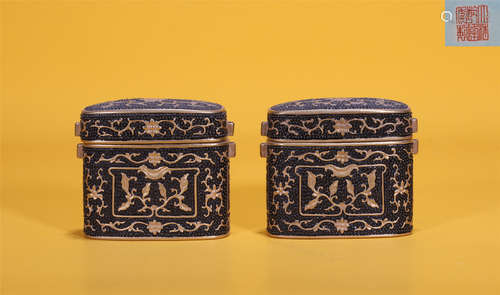 Pair Boxes Qianlong Style