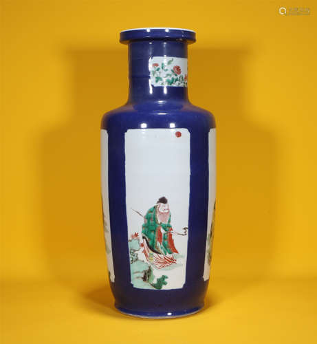 Famille Verte Mallet Vase Kangxi Style