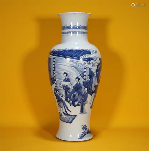 Blue and White Baluster Vase Kangxi Style