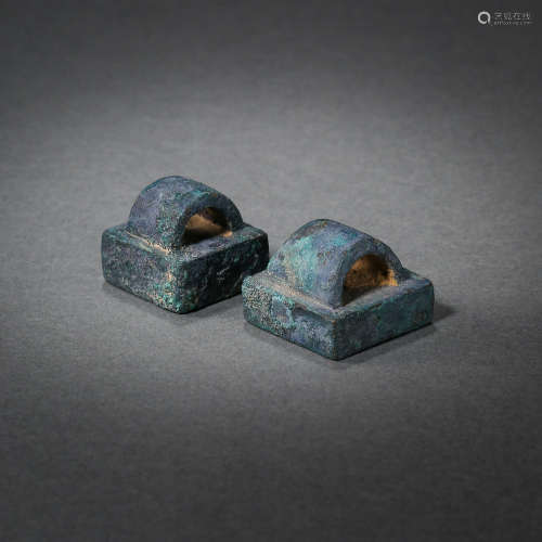 A SET OF CHINESE BRONZE SEALS