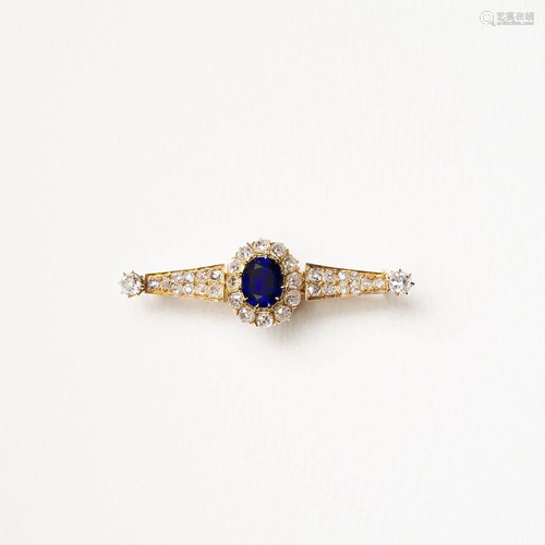 2.28 CT SAPPHIRE BROOCH