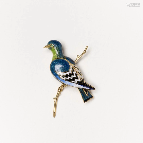 WOLFERS TURTLEDOVE BROOCH