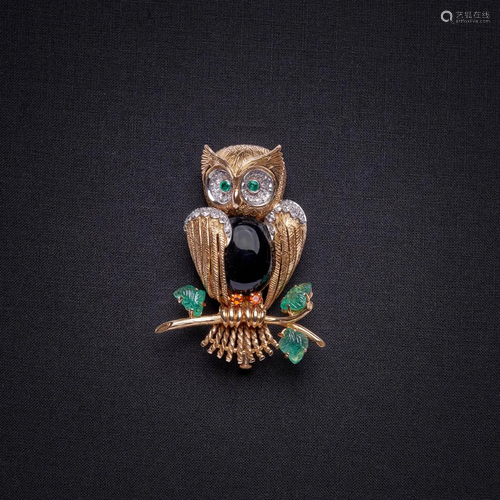 OWL BROOCH