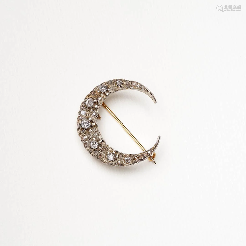 CRESCENT MOON BROOCH