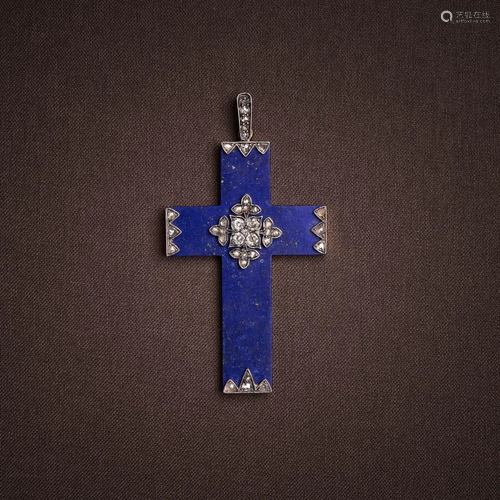 LAPIS LAZULI CROSS PENDANT