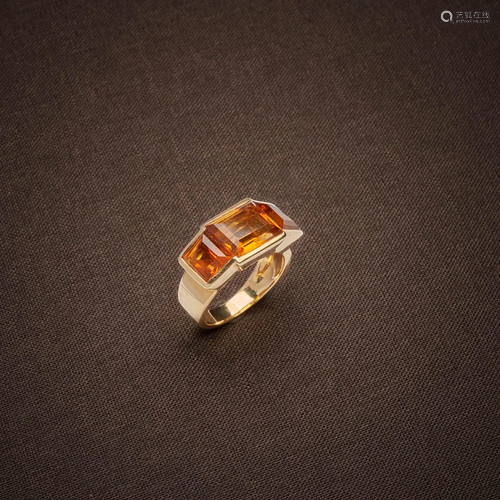 CITRINE BAND RING