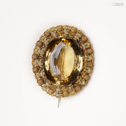 DIRECTOIRE CITRINE BROOCH