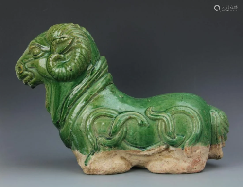 Chinese Green Glazed Ram