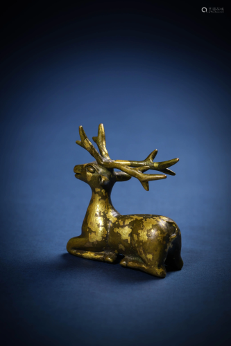 Chinese?Gilt-Bronze?Deer