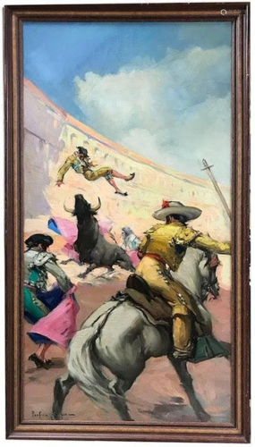 Oil Canvas Porfirio Salinas (1910 - 1973)