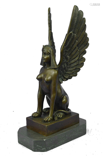 Aldo Vitaleh Sphinx Car Bronze Statue