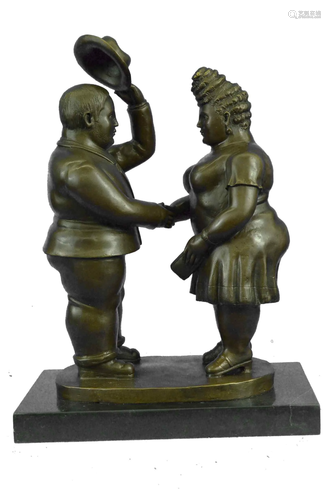 Botero Courting Bronze Sculpture