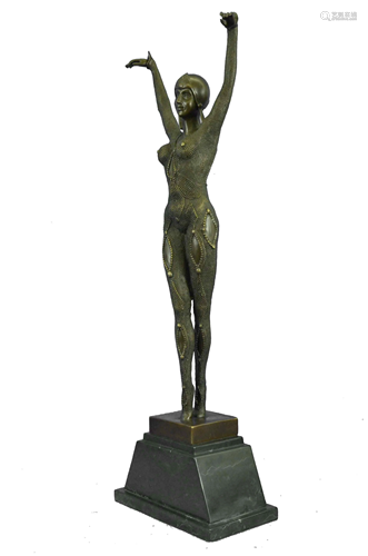 D.H Chiparus Art Deco Dancer Bronze