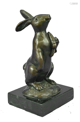 Milo Rabbit Bronze Statue