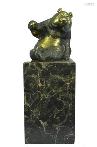 Milo Panda Bronze Sculpture