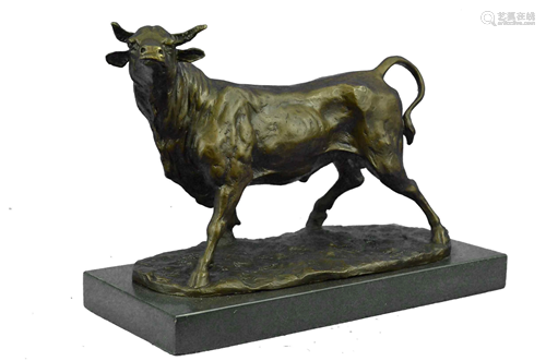 Barye Bull Bronze Sculpture