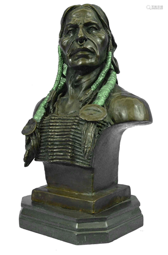 Milo Indian Chief Bronze Statue