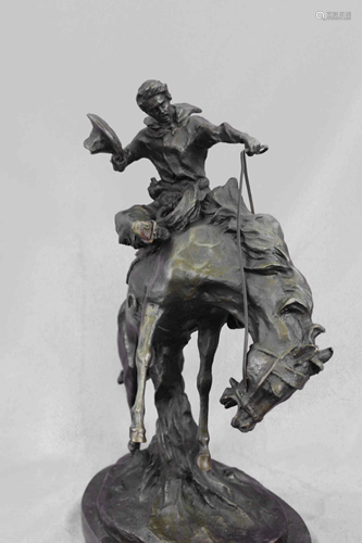 Western Cowboy Bronze Sculpture