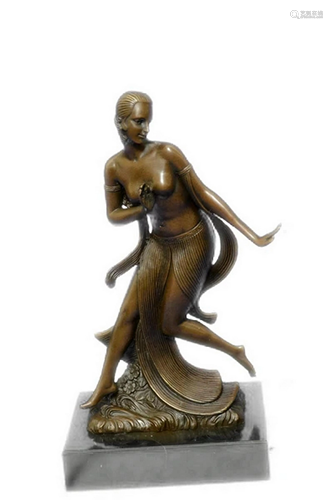 Joe Descomes Nude Dance Bronze