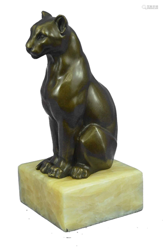 H.Moore Cougar Bronze Statue