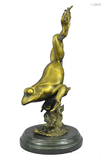 Milo Frog Bronze Sculpture