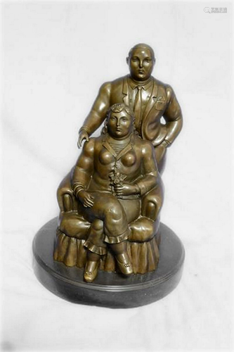 Botero Woman and Men Bronze