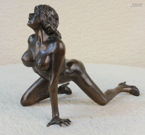 Nude Temptress Bronze Statue