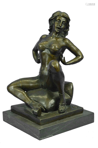 Preiss Erotic Woman Sculpture Bronze