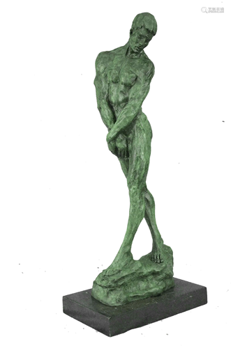 Rodin Green Patina Adam Bronze