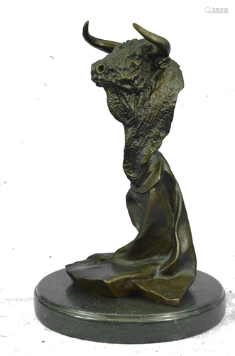 Williams Bull Bust Bronze Sculpture