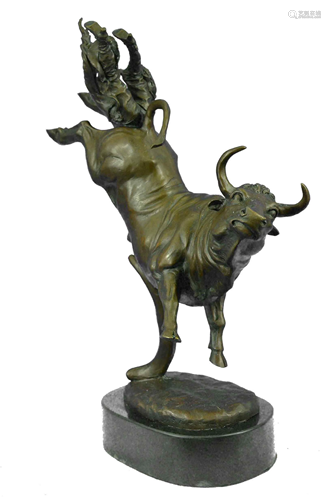 P.J Mene Bullfight Bronze Sculpture