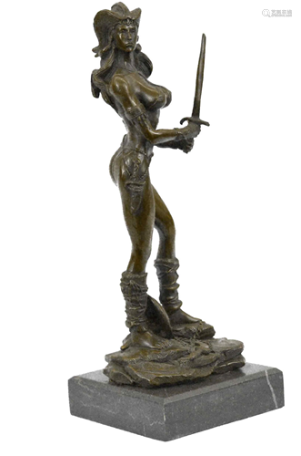 Vitaleh Cowboy Woman Bronze