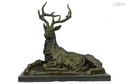 Milo Elk Bust Bronze Sculpture